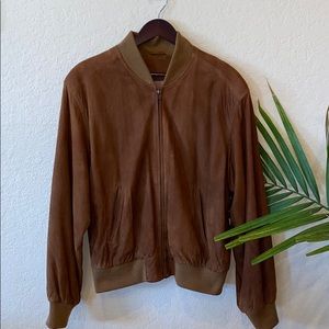 COPY - Golden bear vintage leather & wool zip up …